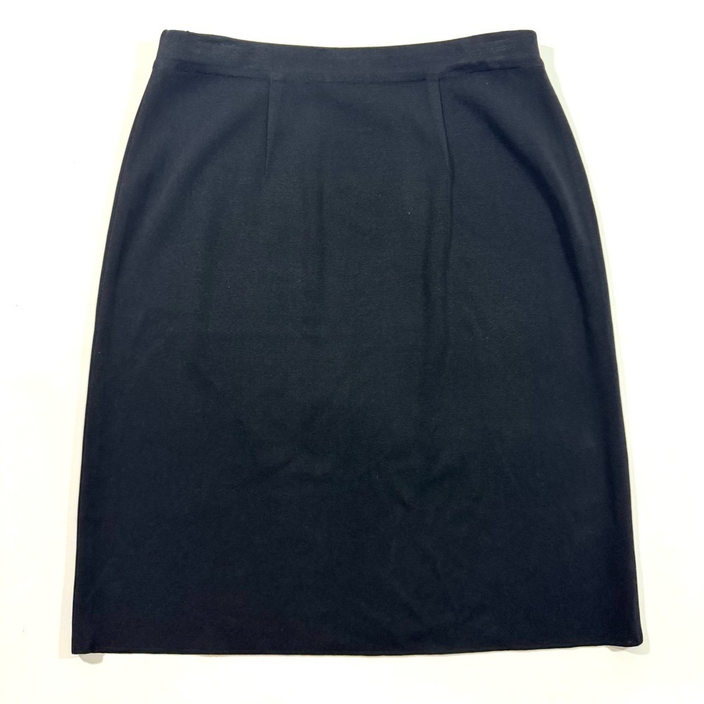 Misook Acrylic Knit Knee Length Skirt Black
